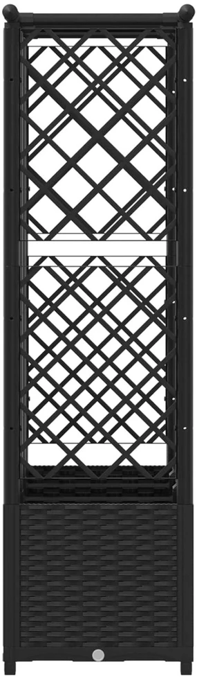 Pakeltas lovas su trelėmis ir stogu Juoda 162,5 x 40 x 136 cm