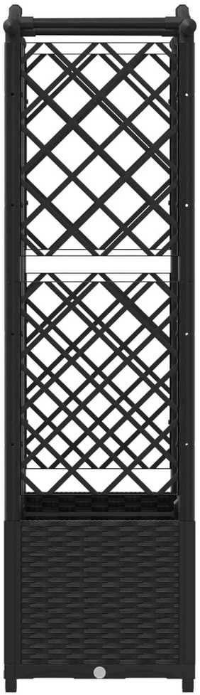 Pakeltas lovas su trelėmis ir stogu Juoda 122 x 40 x 138 cm PP