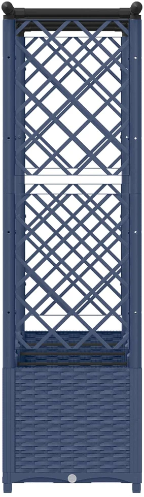 Pakeltas lovas su trelėmis ir stogu Pilka 203 x 40 x 136 cm PP