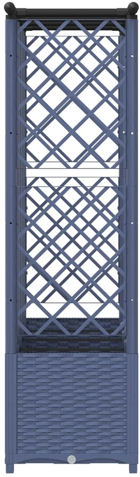 Pakeltas lovas su trelėmis ir stogu Pilka 203 x 40 x 136 cm PP