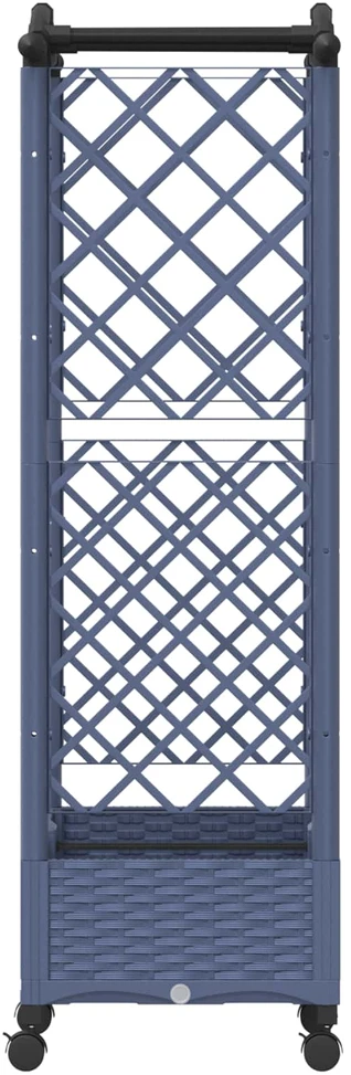 Pakeltas lovas su trelėmis ir stogu Pilka 124 x 40 x 129 cm PP