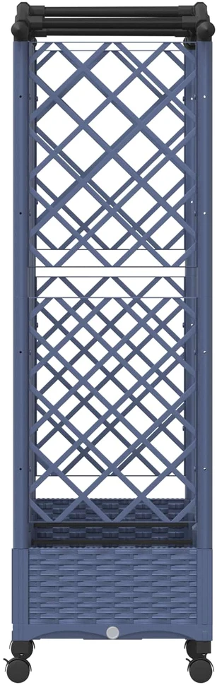 Pakeltas lovas su trelėmis ir stogu Pilka 163 x 40 x 129 cm PP