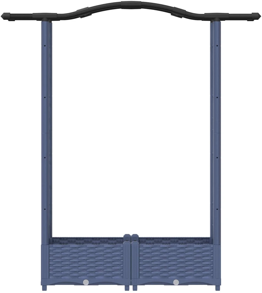 Pakeltas lovas su trelėmis ir stogu Pilka 124 x 40 x 123 cm PP