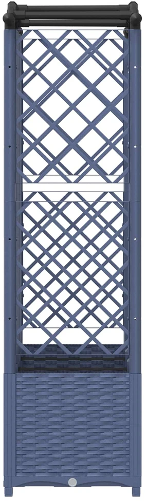 Pakeltas lovas su trelėmis ir stogu Pilka 163 x 40 x 138 cm PP