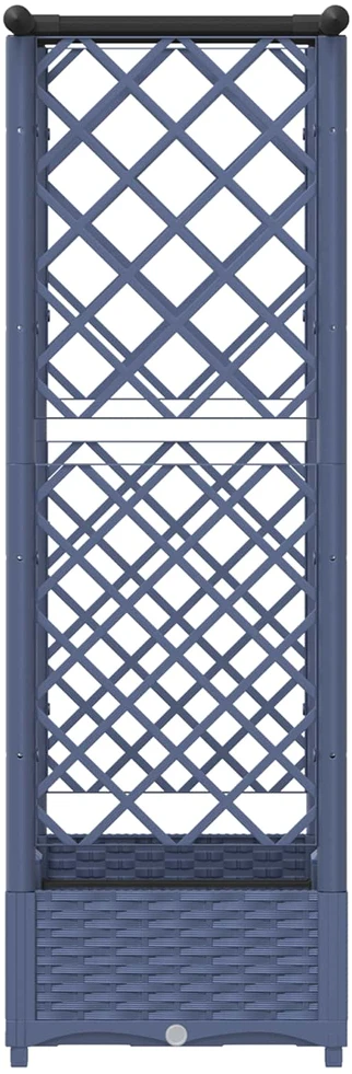Pakeltas lovas su trelėmis ir stogu Pilka 122,5 x 40 x 121 cm