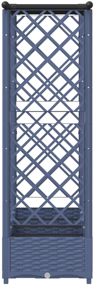 Pakeltas lovas su trelėmis ir stogu Pilka 203 x 40 x 121 cm PP