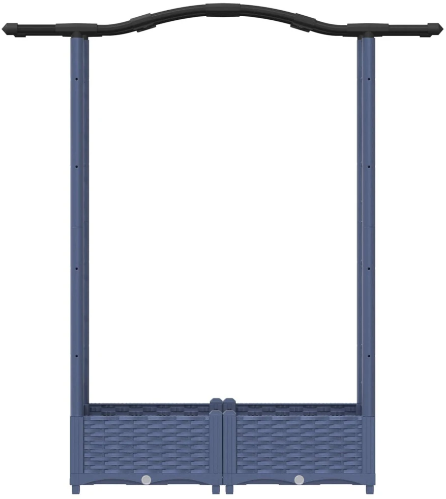 Pakeltas lovas su trelėmis ir stogu Pilka 124 x 40 x 123 cm PP