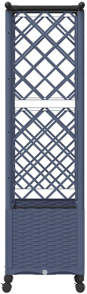 Pakeltas lovas su trelėmis ir stogu Pilka 124,5 x 40 x 142 cm