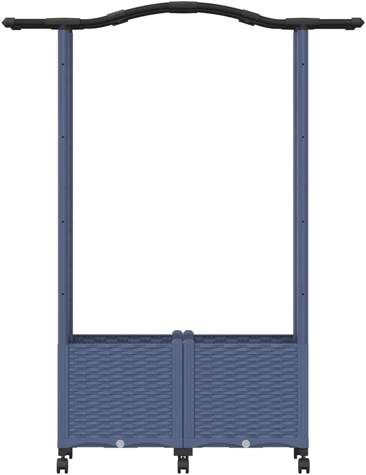 Pakeltas lovas su trelėmis ir stogu Pilka 125 x 40 x 144 cm PP