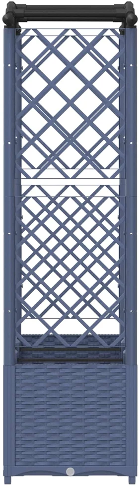 Pakeltas lovas su trelėmis ir stogu Pilka 164 x 40 x 138 cm PP