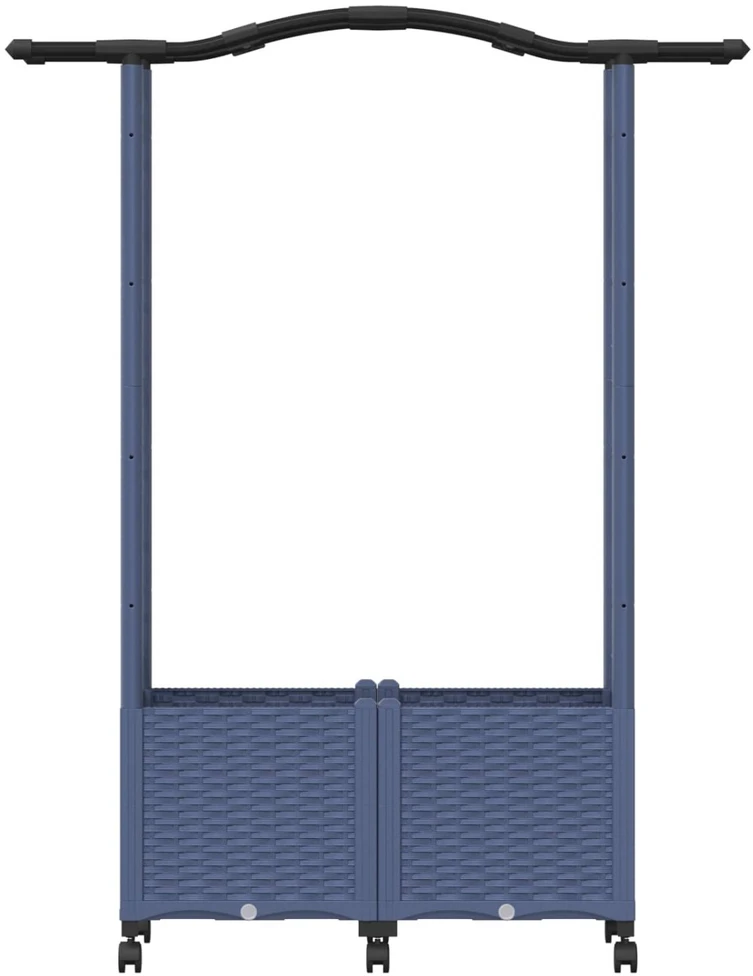 Pakeltas lovas su trelėmis ir stogu Pilka 125 x 40 x 144 cm PP