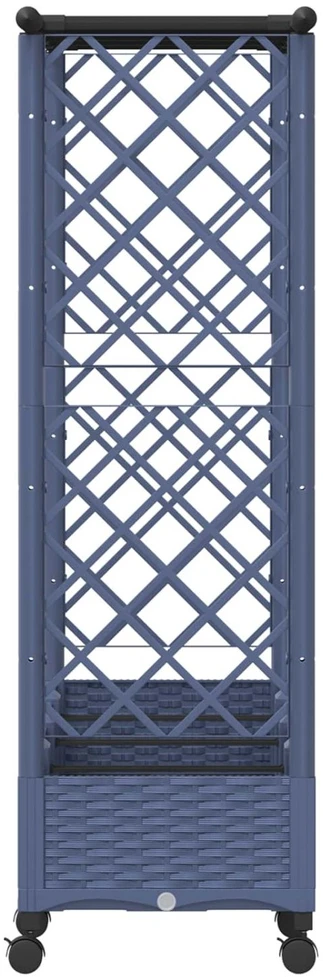 Pakeltas lovas su trelėmis ir stogu Pilka 203 x 40 x 127 cm PP