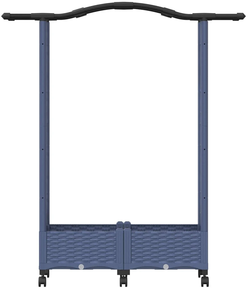Pakeltas lovas su trelėmis ir stogu Pilka 124 x 40 x 129 cm PP