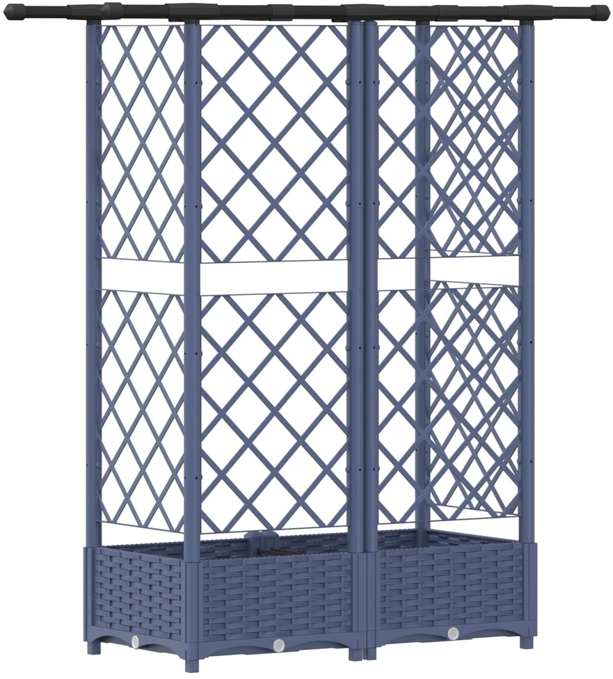 Pakeltas lovas su trelėmis ir stogu Pilka 124 x 40 x 121 cm PP