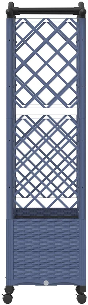 Pakeltas lovas su trelėmis ir stogu Pilka 122 x 40 x 144 cm PP
