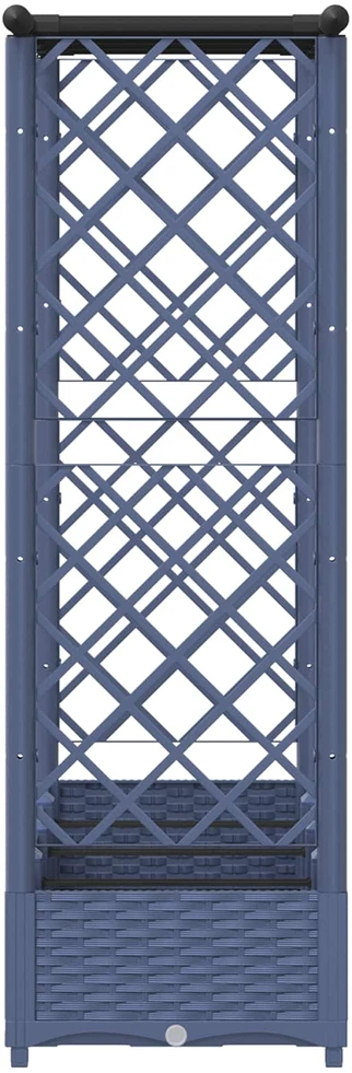 Pakeltas lovas su trelėmis ir stogu Pilka 203 x 40 x 121 cm PP