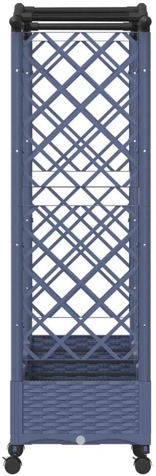 Pakeltas lovas su trelėmis ir stogu Pilka 207 x 40 x 129 cm PP