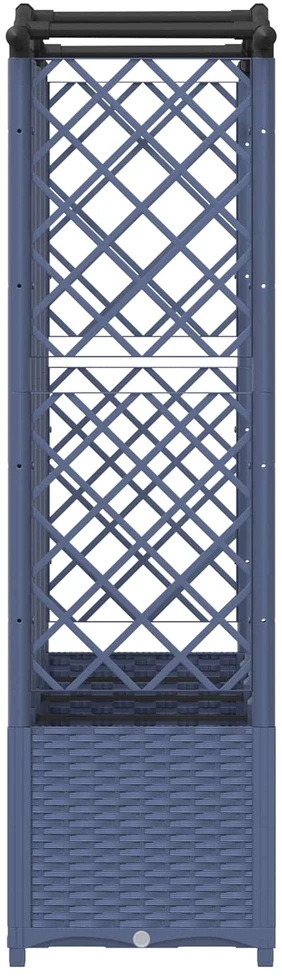 Pakeltas lovas su trelėmis ir stogu Pilka 204 x 40 x 138 cm PP