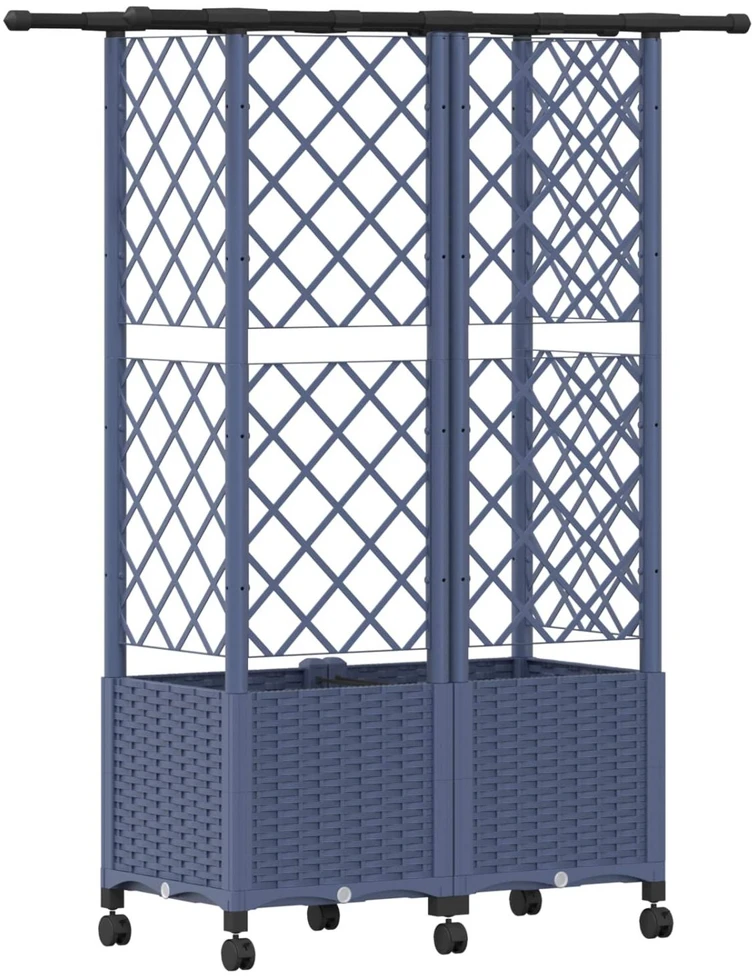 Pakeltas lovas su trelėmis ir stogu Pilka 124 x 40 x 142 cm PP