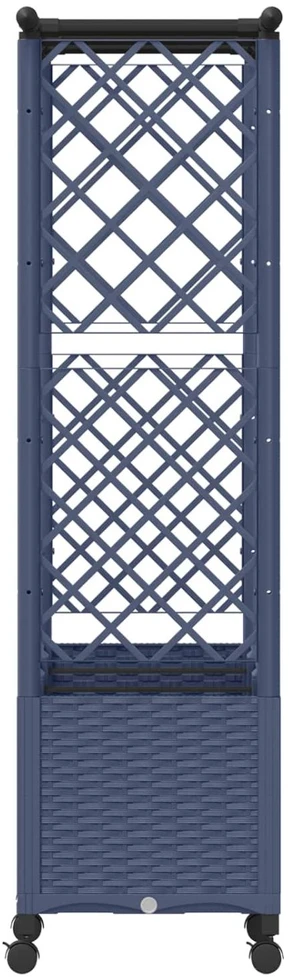 Pakeltas lovas su trelėmis ir stogu Pilka 162,5 x 40 x 142 cm