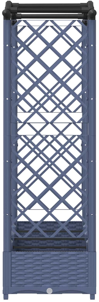 Pakeltas lovas su trelėmis ir stogu Pilka 207 x 40 x 123 cm PP