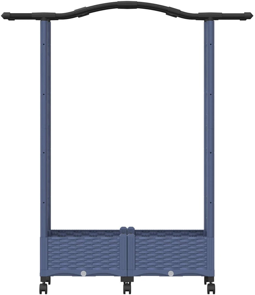Pakeltas lovas su trelėmis ir stogu Pilka 124 x 40 x 129 cm PP