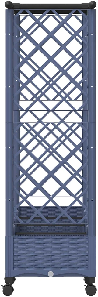 Pakeltas lovas su trelėmis ir stogu Pilka 203 x 40 x 127 cm PP