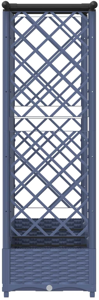 Pakeltas lovas su trelėmis ir stogu Pilka 202,5 x 40 x 121 cm