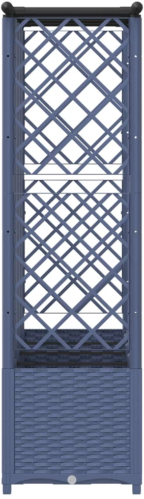 Pakeltas lovas su trelėmis ir stogu Pilka 202 x 40 x 136 cm PP