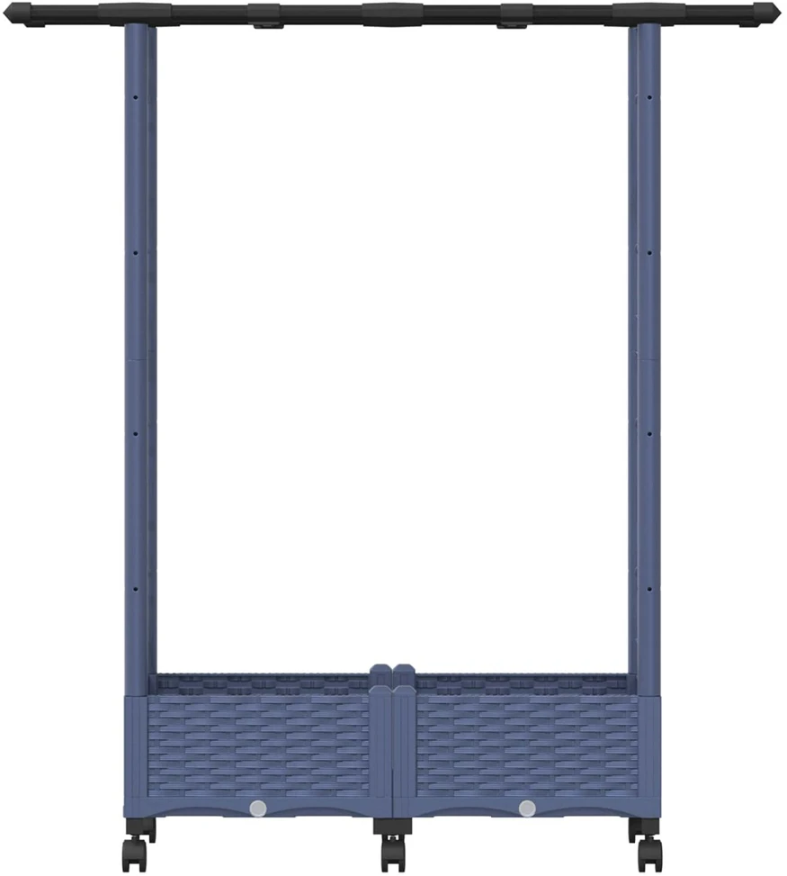 Pakeltas lovas su trelėmis ir stogu Pilka 122,5 x 40 x 127 cm