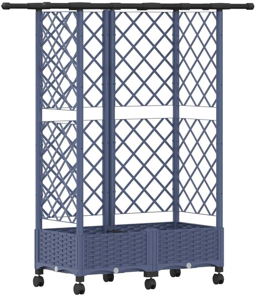 Pakeltas lovas su trelėmis ir stogu Pilka 124 x 40 x 127 cm PP