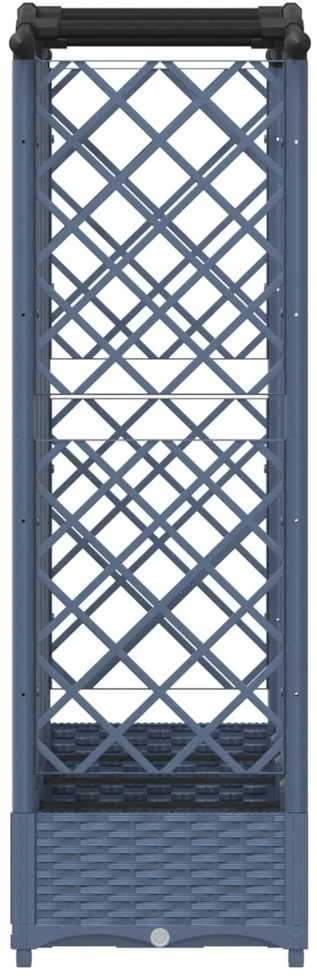 Pakeltas lovas su trelėmis ir stogu Pilka 203,5 x 40 x 123 cm