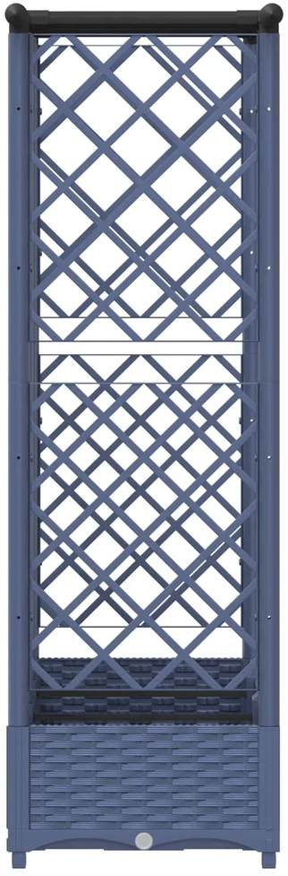 Pakeltas lovas su trelėmis ir stogu Pilka 164 x 40 x 121 cm PP