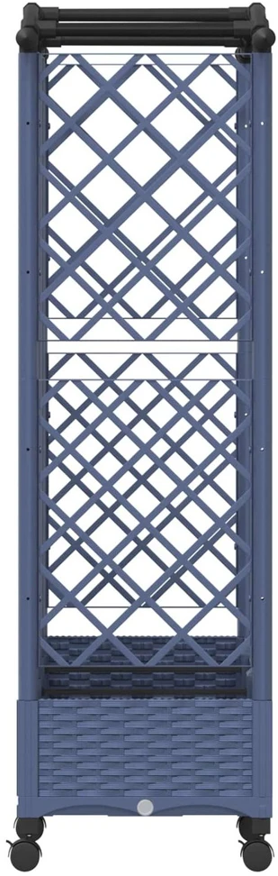 Pakeltas lovas su trelėmis ir stogu Pilka 163 x 40 x 129 cm PP
