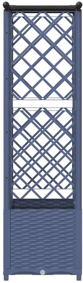 Pakeltas lovas su trelėmis ir stogu Pilka 124,5 x 40 x 136 cm