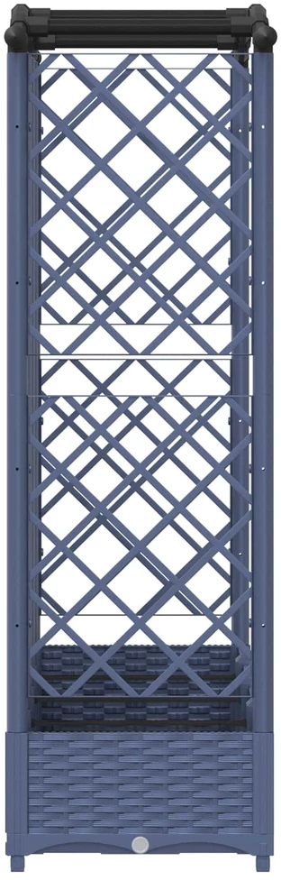 Pakeltas lovas su trelėmis ir stogu Pilka 203,5 x 40 x 123 cm