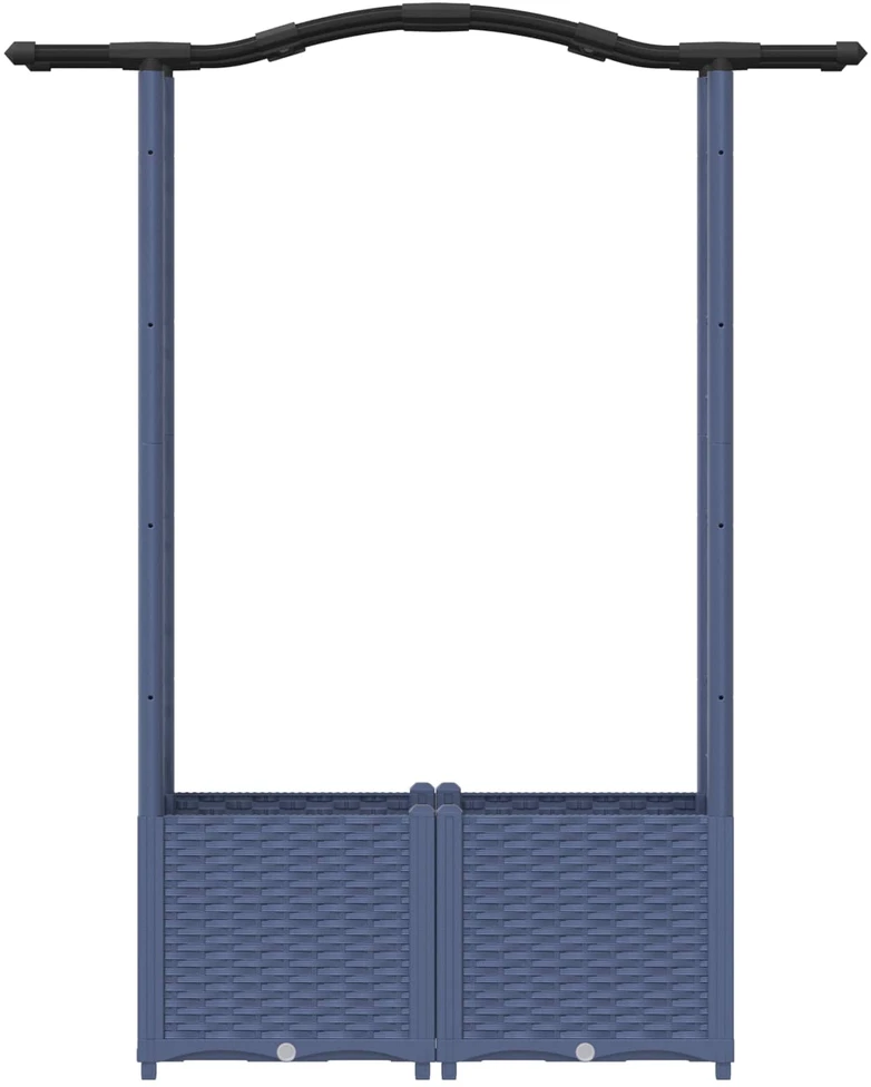 Pakeltas lovas su trelėmis ir stogu Pilka 125 x 40 x 138 cm PP