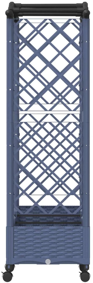 Pakeltas lovas su trelėmis ir stogu Pilka 169 x 40 x 129 cm PP
