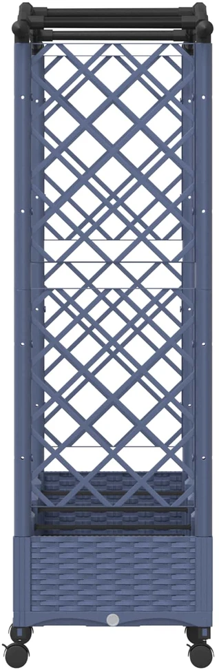 Pakeltas lovas su trelėmis ir stogu Pilka 207 x 40 x 129 cm PP