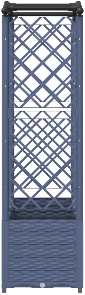 Pakeltas lovas su trelėmis ir stogu Pilka 204 x 40 x 138 cm PP