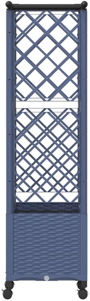 Pakeltas lovas su trelėmis ir stogu Pilka 124 x 40 x 142 cm PP