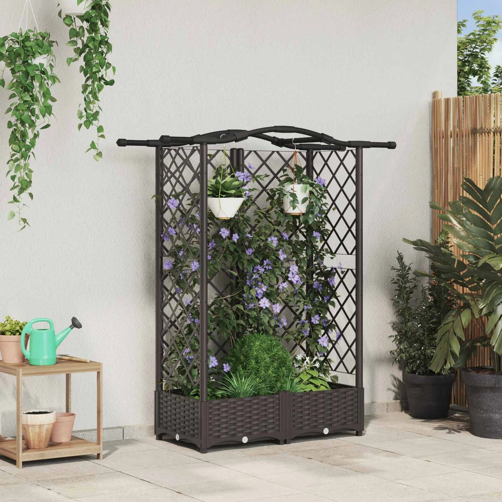 Pakeltas lovas su trelėmis ir stogu Ruda 124 x 40 x 123 cm PP