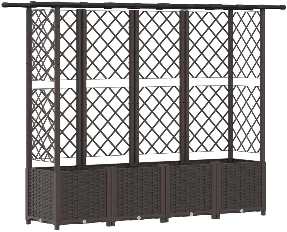 Pakeltas lovas su trelėmis ir stogu Ruda 203 x 40 x 136 cm PP