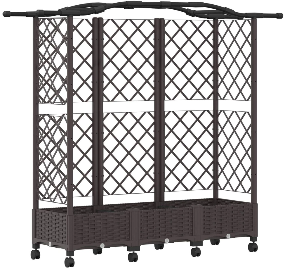 Pakeltas lovas su trelėmis ir stogu Ruda 163 x 40 x 129 cm PP