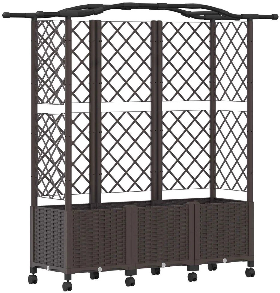 Pakeltas lovas su trelėmis ir stogu Ruda 163 x 40 x 144 cm PP