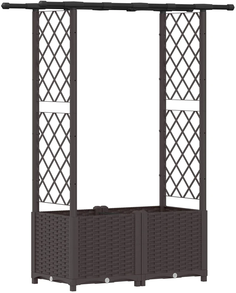 Pakeltas lovas su trelėmis ir stogu Ruda 124,5 x 40 x 136 cm PP