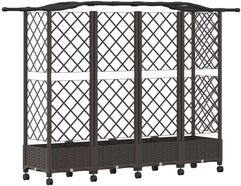 Pakeltas lovas su trelėmis ir stogu Ruda 203,5 x 40 x 129 cm PP