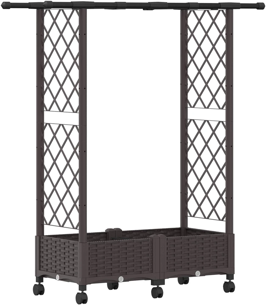 Pakeltas lovas su trelėmis ir stogu Ruda 122,5 x 40 x 127 cm PP