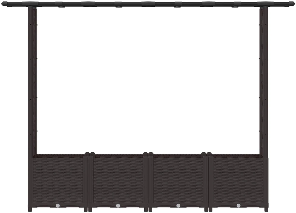 Pakeltas lovas su trelėmis ir stogu Ruda 203 x 40 x 136 cm PP