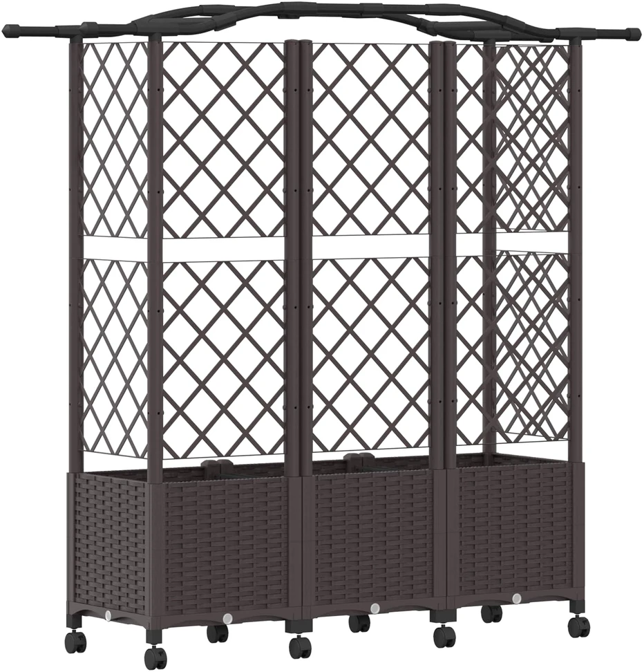 Pakeltas lovas su trelėmis ir stogu Ruda 163 x 40 x 144 cm PP